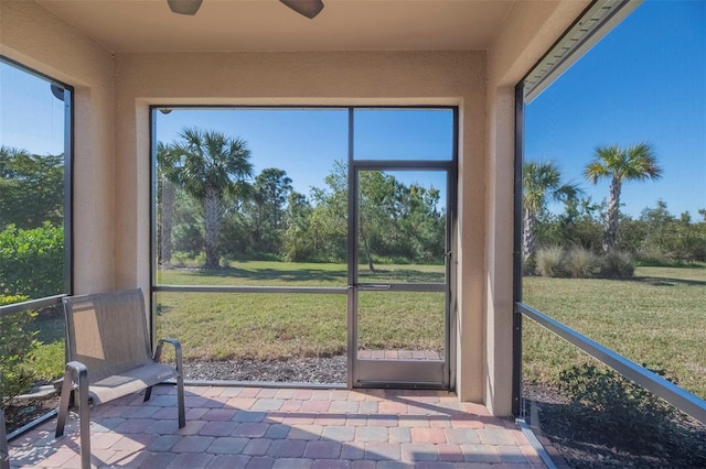 view of sunroom