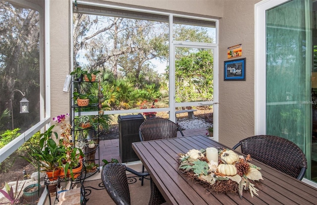 view of sunroom