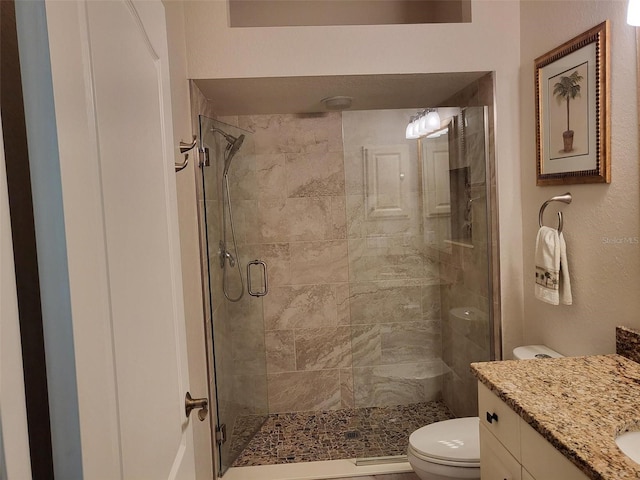 201 Auburn Woods Cir, Venice, FL 34292 - bathroom with vanity and a stall shower
