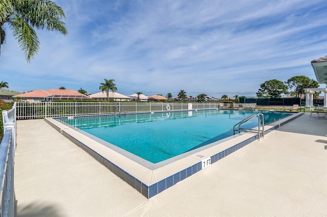 view of pool with a patio area