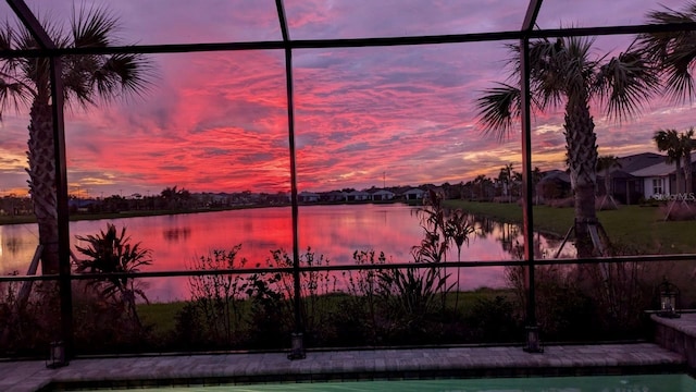 view of water feature