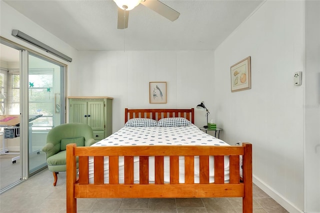 bedroom with ceiling fan