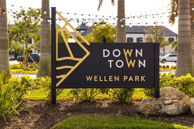 view of community sign