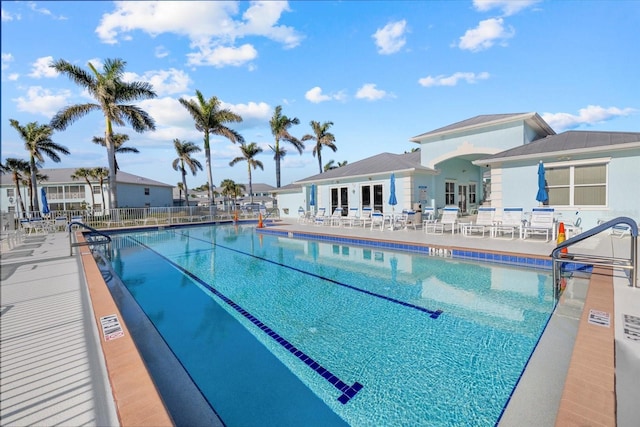 view of pool with a patio