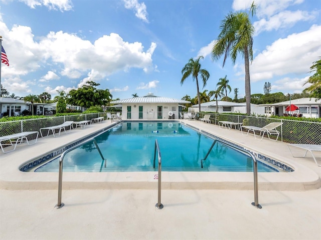 view of pool featuring a patio area