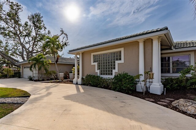 view of front of home featuring a garage