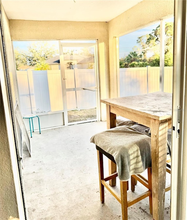 view of sunroom