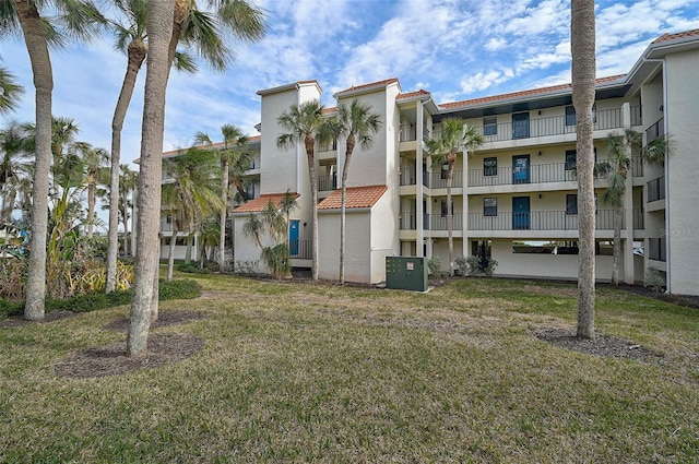 view of building exterior featuring central air condition unit