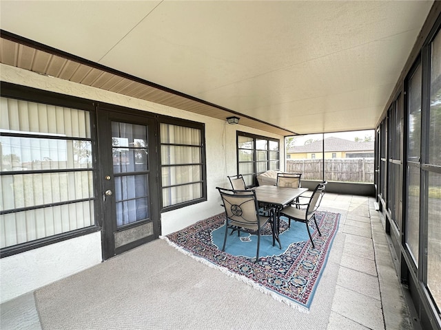 view of sunroom