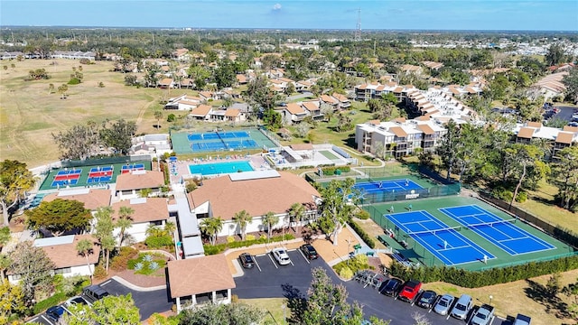 aerial view with a residential view