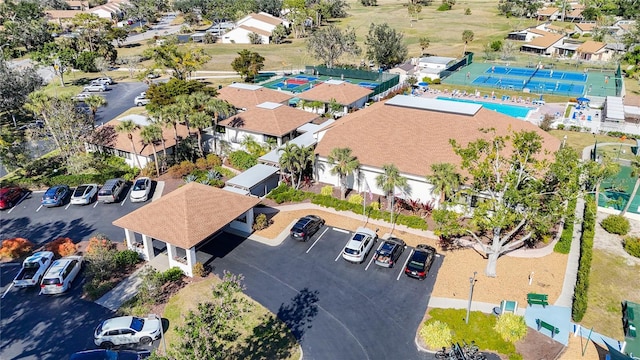 bird's eye view with a residential view