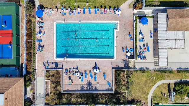 birds eye view of property