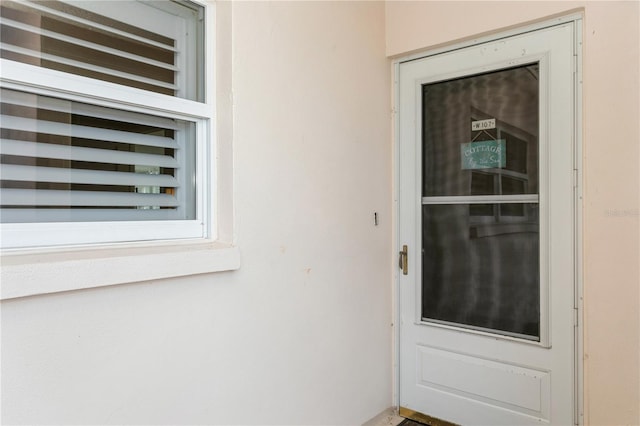 view of doorway to property