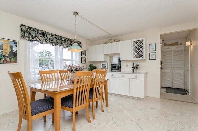 view of tiled dining room