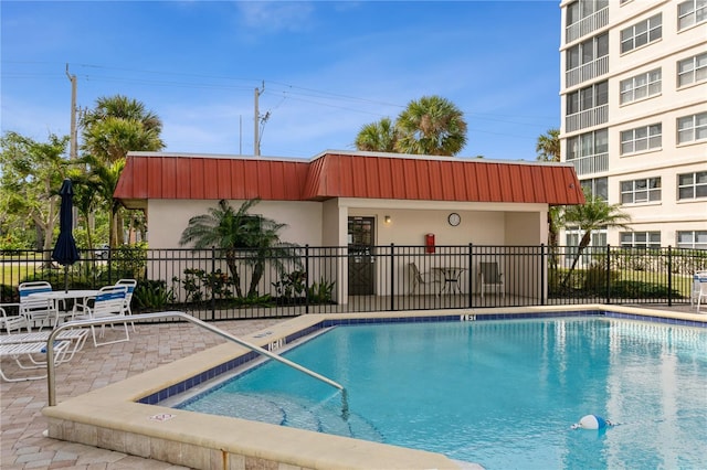 view of pool featuring a patio area