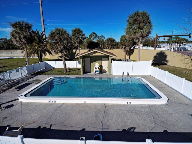 view of pool with a patio area