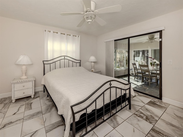 bedroom with ceiling fan