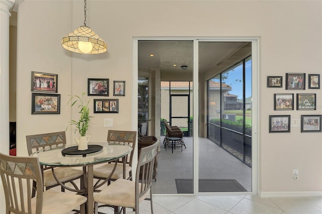 view of dining space