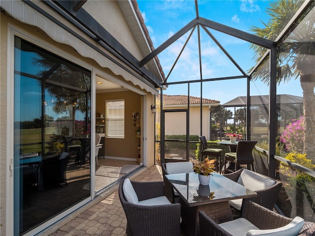 view of sunroom / solarium