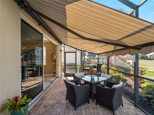 view of sunroom