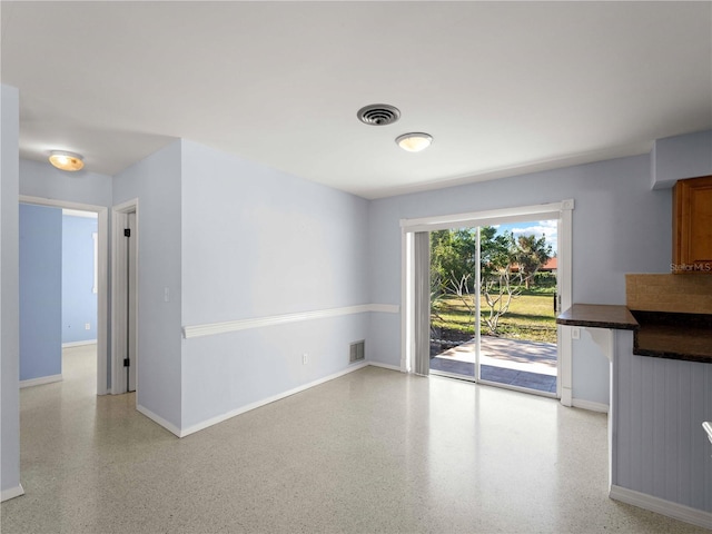 view of unfurnished dining area