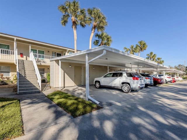 view of front of house featuring a carport