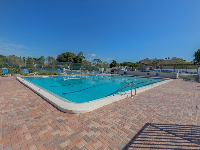 view of pool with a patio