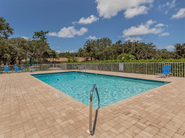 view of pool with a patio area