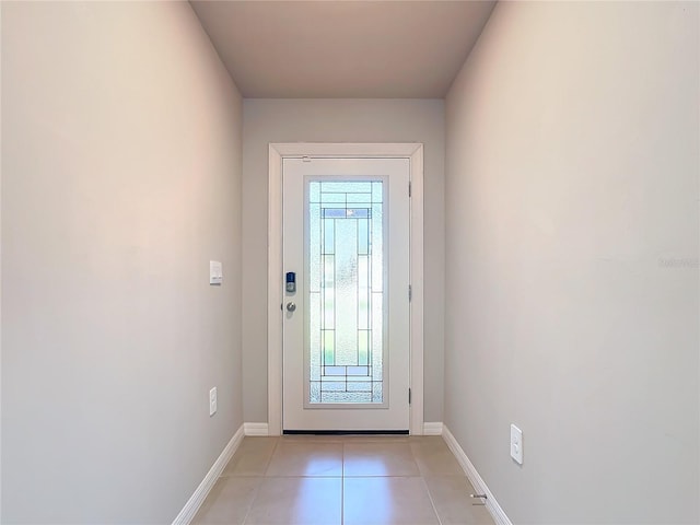 entryway featuring light tile patterned floors