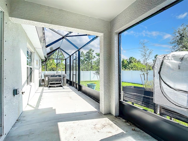 view of sunroom