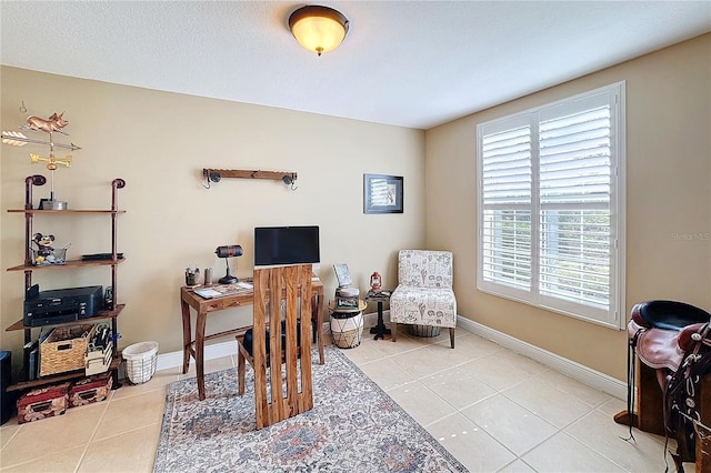 office featuring light tile patterned floors