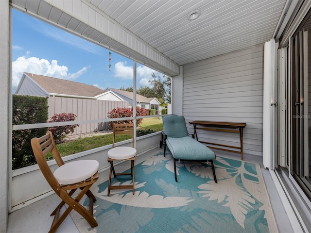 view of sunroom