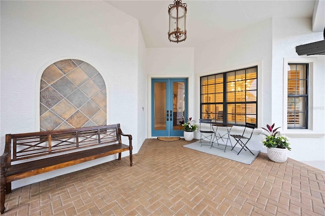 view of patio / terrace featuring french doors