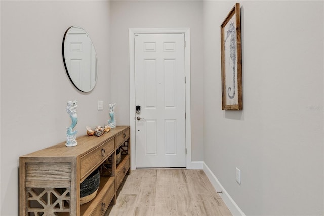 entryway featuring light hardwood / wood-style floors