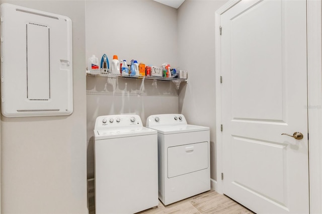 laundry area featuring washer and dryer