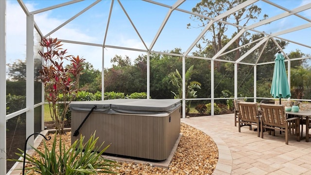 view of sunroom