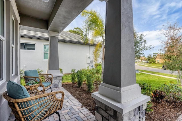 view of patio / terrace with a porch