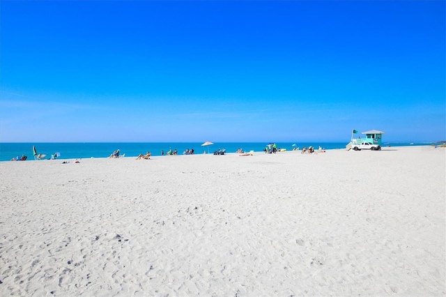 water view featuring a beach view