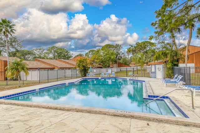 view of pool with a patio