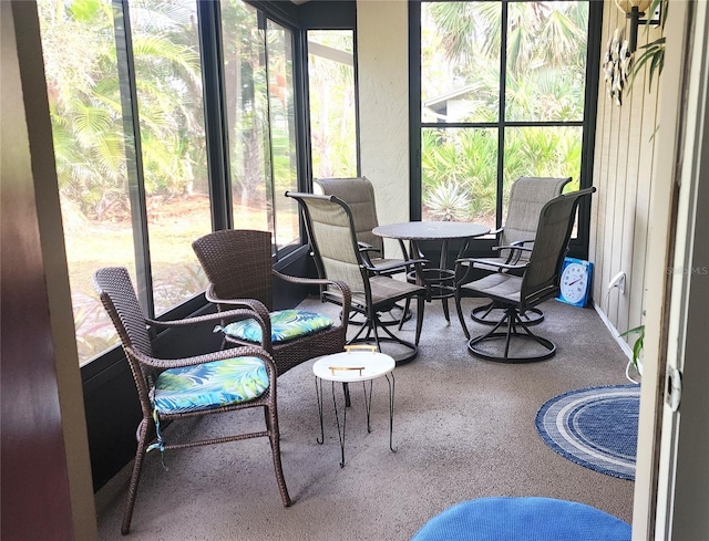 view of sunroom