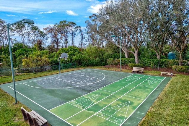 view of sport court