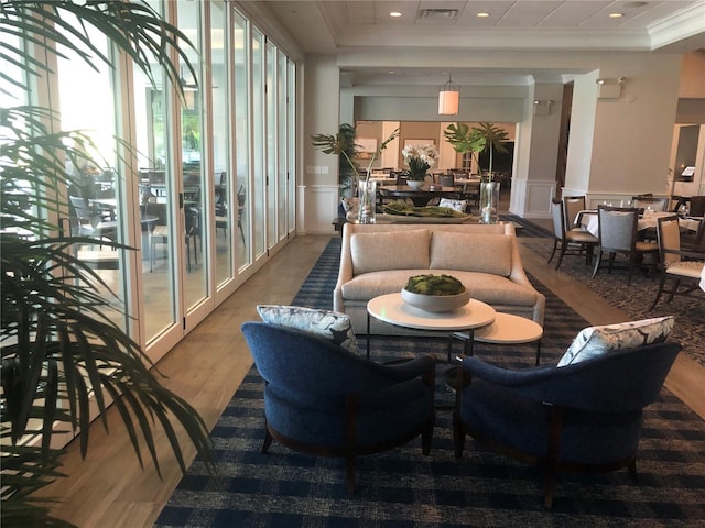 community lobby featuring visible vents