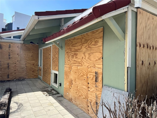 view of home's exterior featuring a patio area