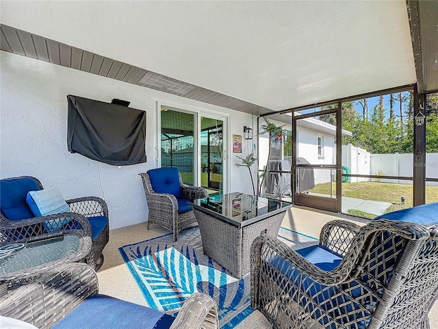 view of sunroom