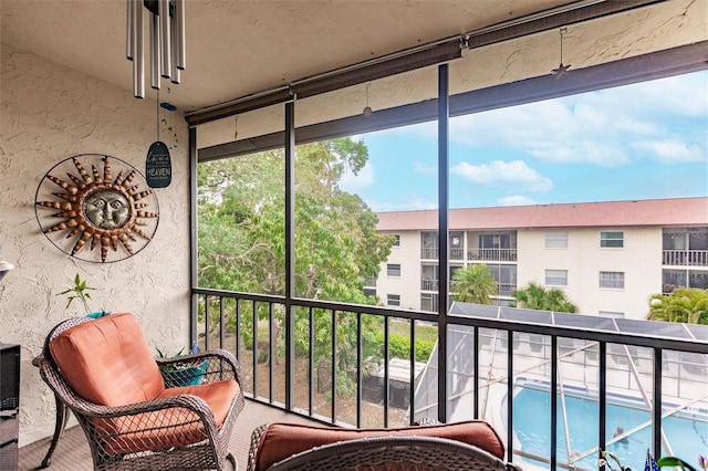 view of sunroom