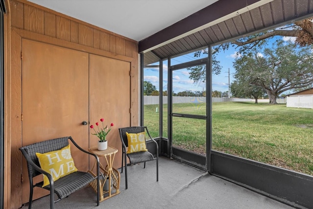 view of sunroom