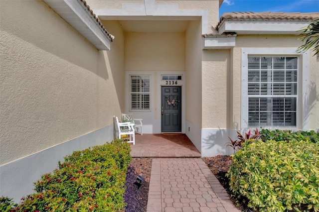 view of doorway to property