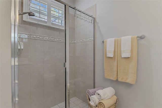 bathroom featuring an enclosed shower