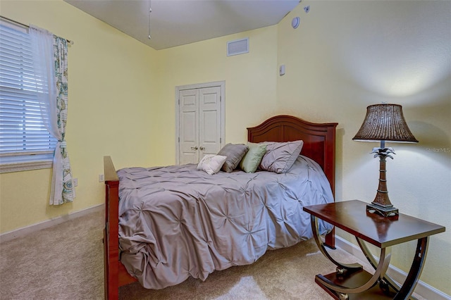 view of carpeted bedroom