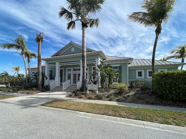 view of front of house featuring french doors